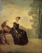 Jean-Antoine Watteau A Capricious Woman oil on canvas